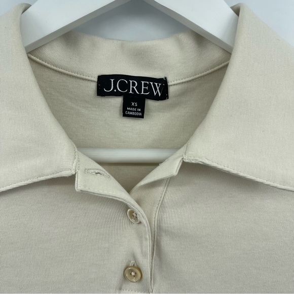 J.Crew Beige Button-Up Polo Womans Size XS - Picture 4 of 4